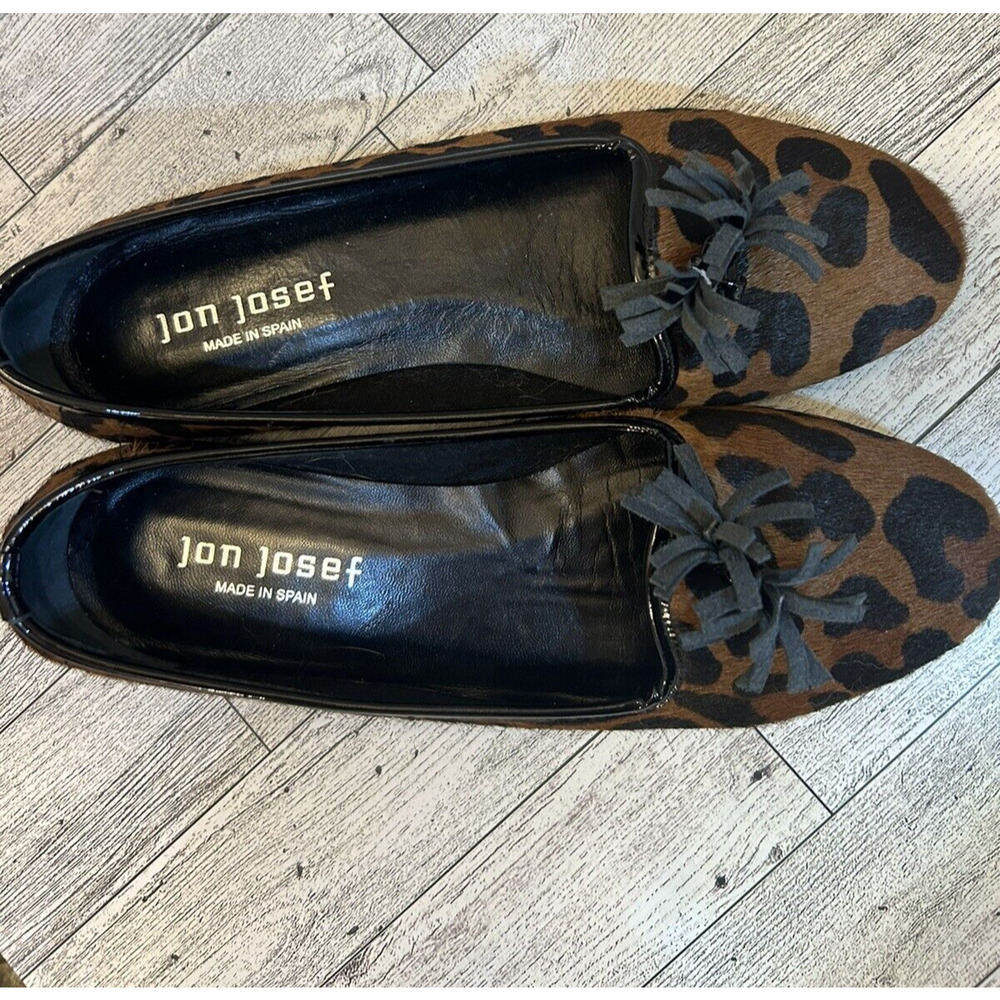 Jon Josef cheetah animal hair tassle ballet flats women's size 5.5 - Picture 4 of 8